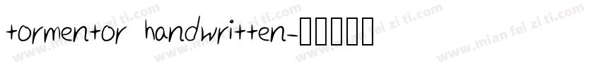 tormentor handwritten字体转换
